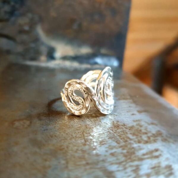 Bague spirale en argent