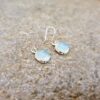 Boucles d’oreilles calcédoine vert d'eau
