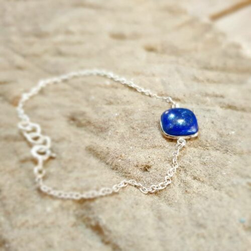 Bracelet chaîne lapis lazuli MILO
