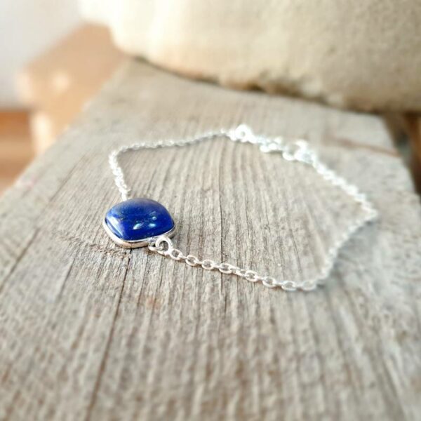 Bracelet chaîne lapis lazuli MILO