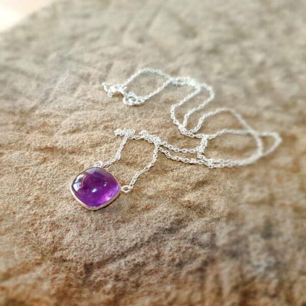 Collier chaîne amethyste MILO