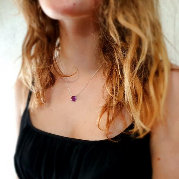 Collier chaîne amethyste MILO