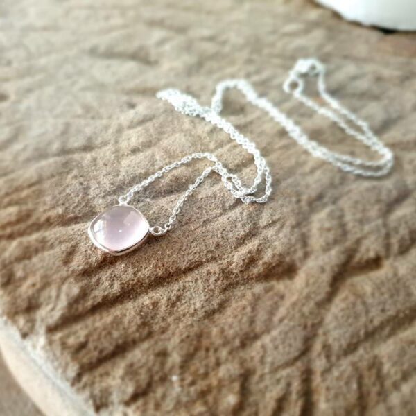 Collier chaîne quartz rose MILO