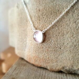 Collier chaîne quartz rose MILO Collier chaîne quartz rose MILO