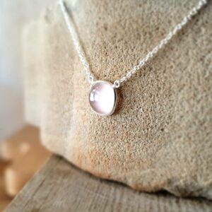 Collier chaîne quartz rose MILO