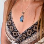 Pendentif en labradorite goutte