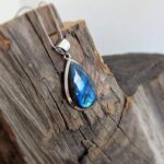 Pendentif labradorite argent