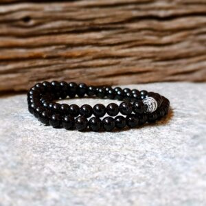 Onyx armband fyrir karla