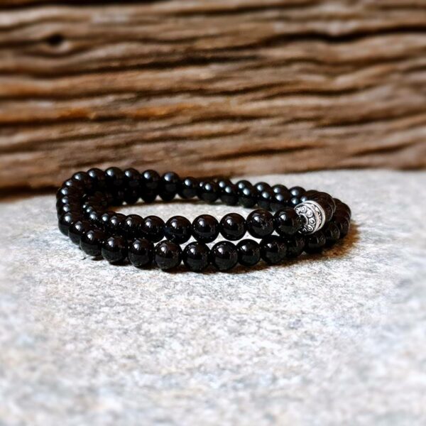 Men's onyx wrap bracelet