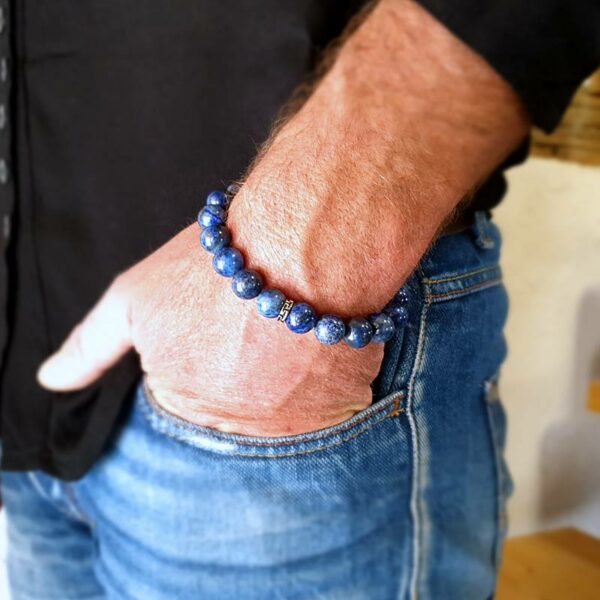 Pulsera de lapislázuli para hombre DEEP BLUE