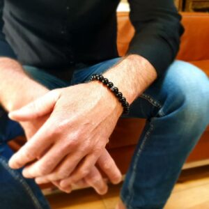 Pulseira masculina em ônix KI