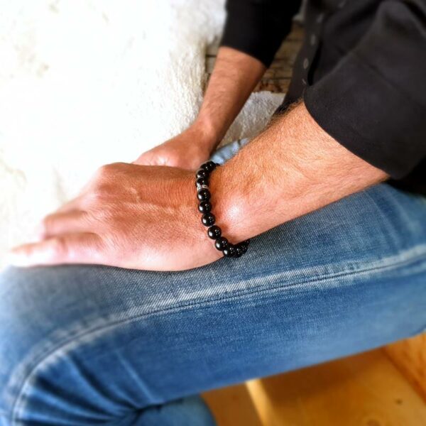 Heren armband in onyx KI