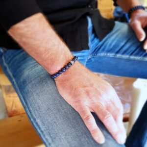 ABYSSE pulsera hombre lapislázuli