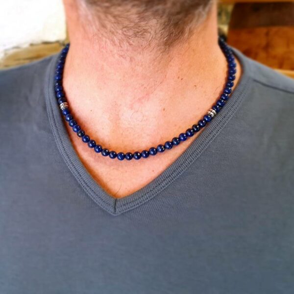Hluboký modrý náhrdelník lapis lazuli