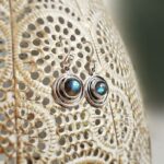 Boucles d'oreilles labradorite argent artisanales