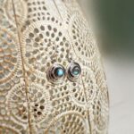 Boucles d'oreilles labradorite argent artisanales