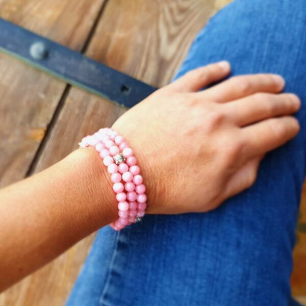 Mala armband in roze kwarts