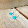 Créoles turquoise argent