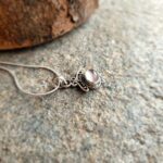 Pendentif en quartz rose argent