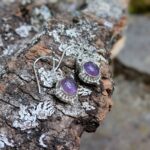 Boucles d'oreilles améthyste argent