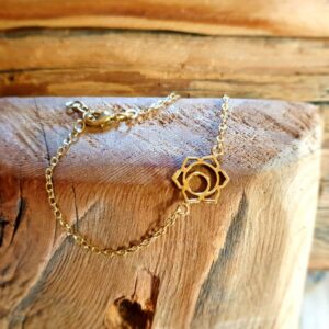 Gold lotus flower bracelet