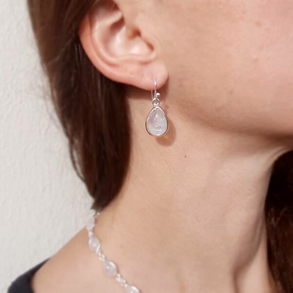 Boucles d'oreilles pierre de lune gouttes