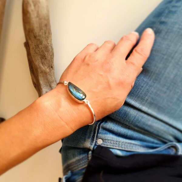 Bracciale in argento labradorite VAGUE