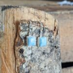 Boucles d'oreilles argent et larimar