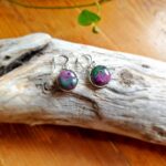 Boucles d'oreilles rubis zoïsite argent
