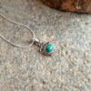 Pendentif malachite argent