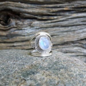 Ethnic moonstone ring