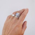 Bague ethnique pierre de lune