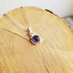 Pendentif en améthyste et argent