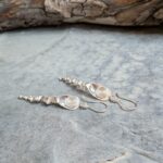 Boucles d'oreilles pendantes longues argent massif KAREN