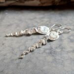 Boucles d'oreilles pendantes longues argent massif KAREN