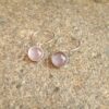 Créoles quartz rose argent