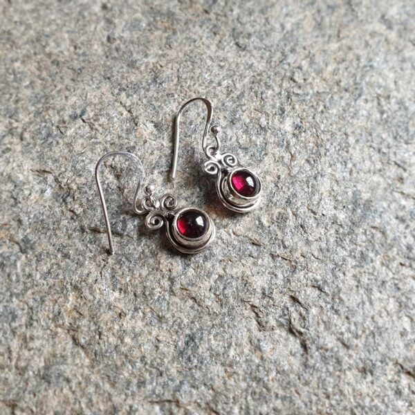 Small garnet earrings
