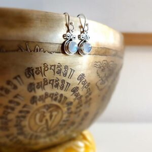 Small moonstone earrings