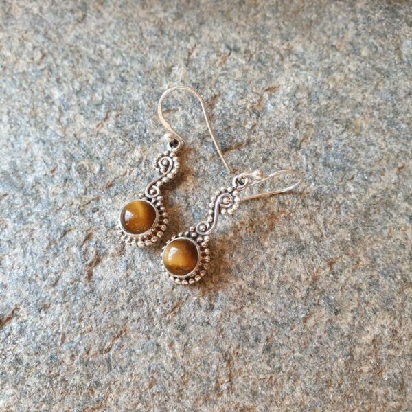 Ethnic tiger eye earrings