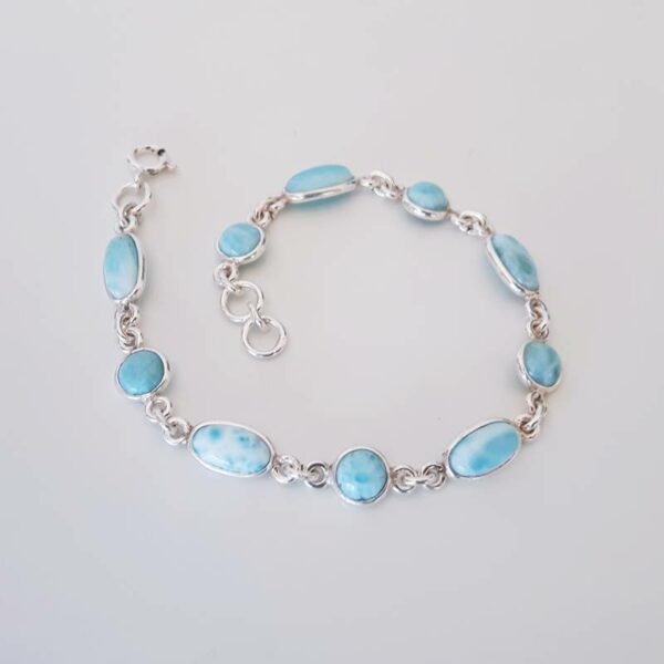 Larimar silverarmband LAGUNE