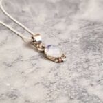 Pendentif pierre de lune argent