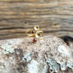 Bague grenat mini pastilles