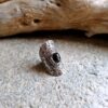 Bague obsidienne étoilée argent
