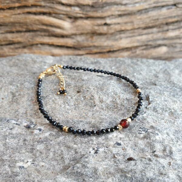 Bracelet onyx et grenat SAMARKANDE