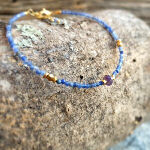 Bracciale BIZANTINO sodalite e ametista