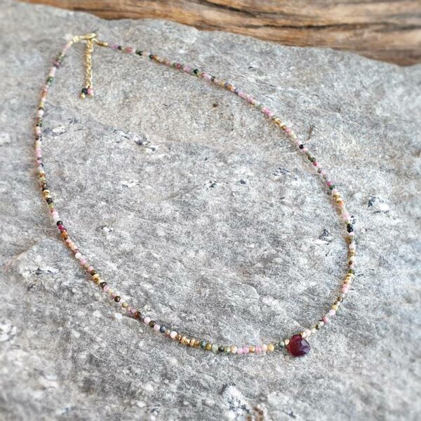 Collier tourmaline multicolore KI