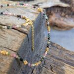 Collier tourmaline multicolore en argent KI