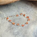 Bracelet pierre de soleil en argent