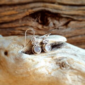 Small rose quartz earrings