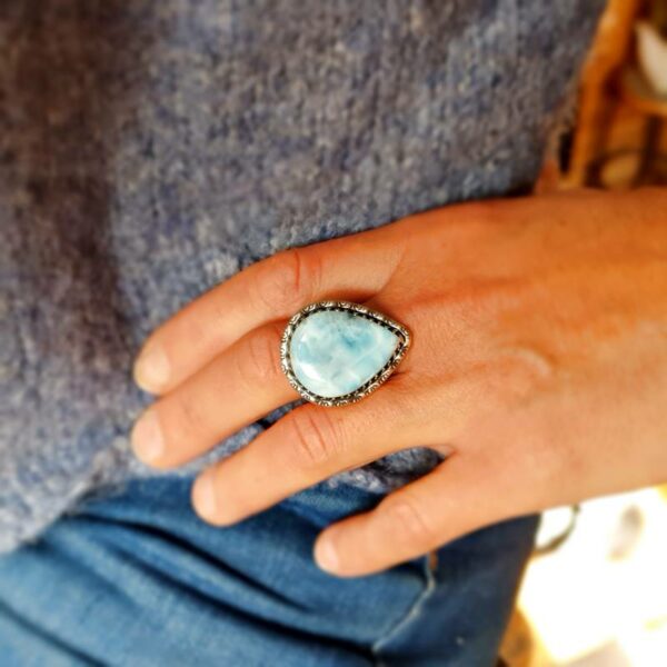 Anello larimar argento CARAIBI